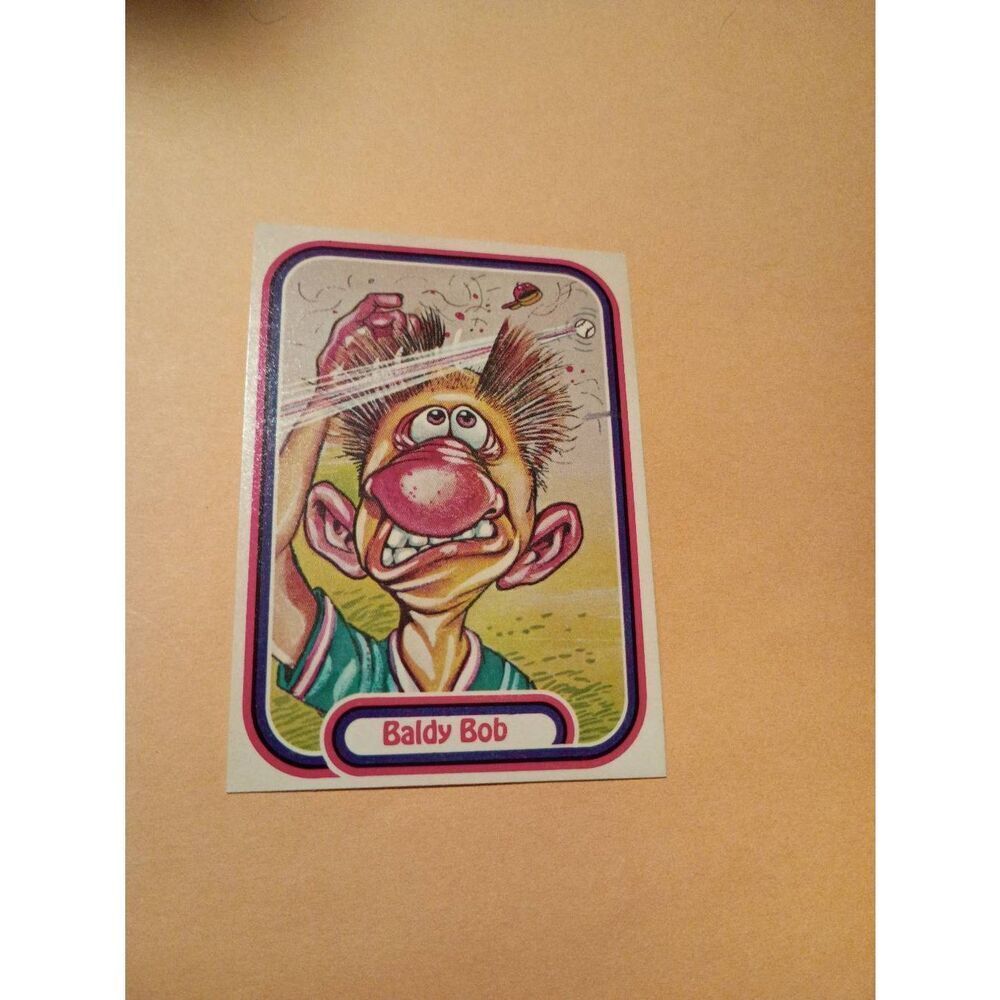 1988 Leaf Awesome All Stars Trading Card 19 Baldy Bob Baseball Parody